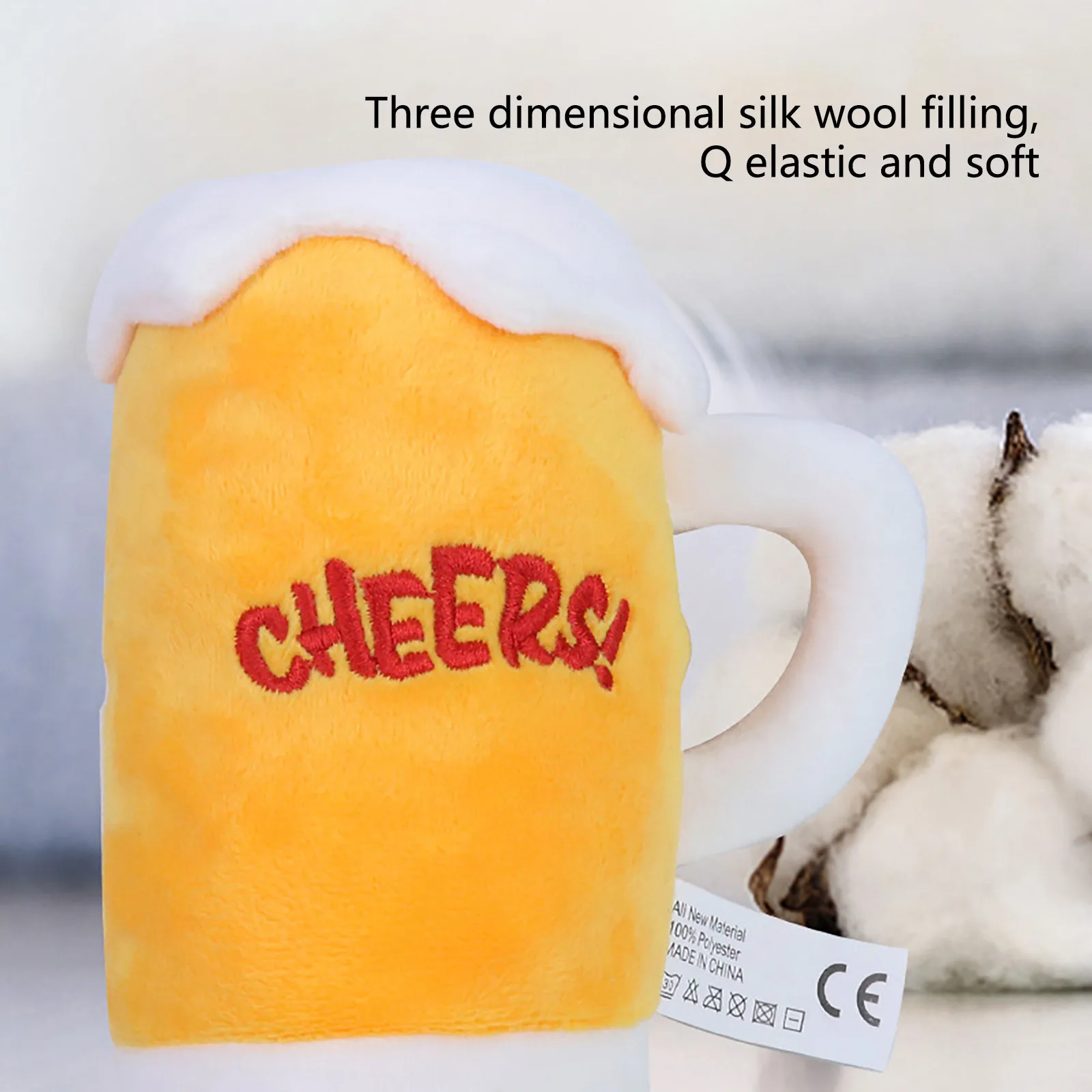 

Plush toys German Beer Festival Beer Bottle Beer Cup Soft Toy Birthday Gifts Soft Toy peluches Home Decoration high quality