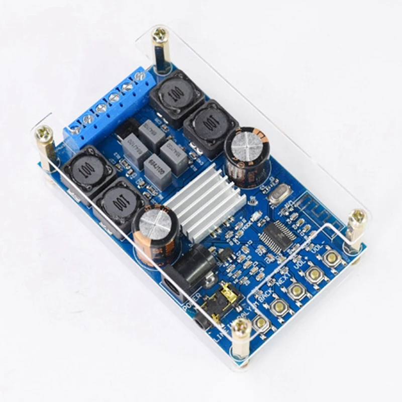 Bluetooth Digital Power Amplifier Board Stereo Dual Channel 50W+50W Audio With Shell | Электроника
