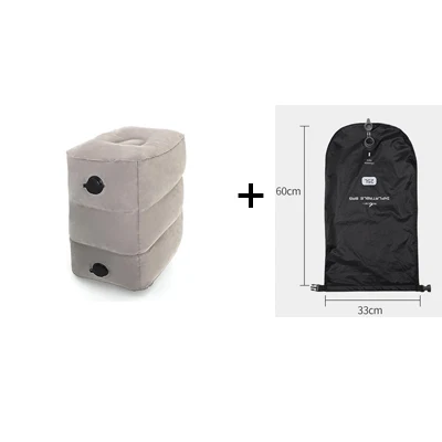 2valveGrey inf-bag Большой клапан самолет регулируемая высота путешествия ног Подушка под столом с надувной сумкой - Цвет: 2valveGrey inf-bag