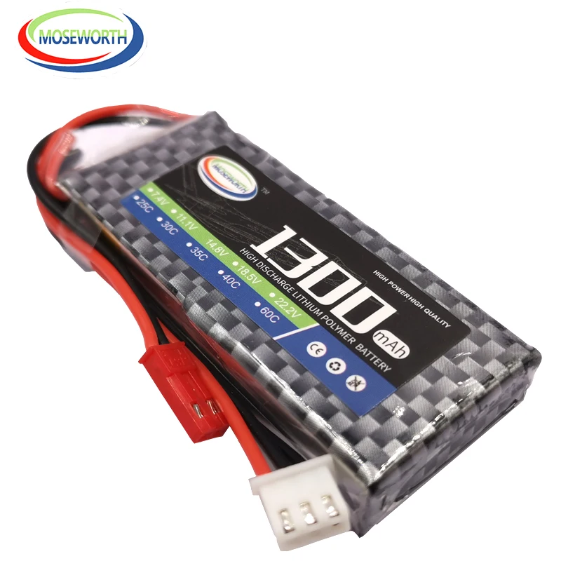 2 шт упак rc игрушки lipo батарея 2s 74 v 1300