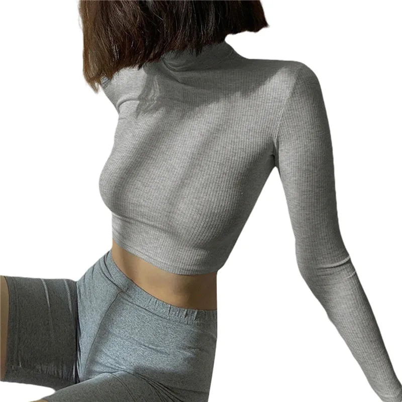 

Autumn Winter Knitted Jumper Tops turtleneck Pullovers Casual Sweaters Women Shirt Long Sleeve Tight Sweater Girls