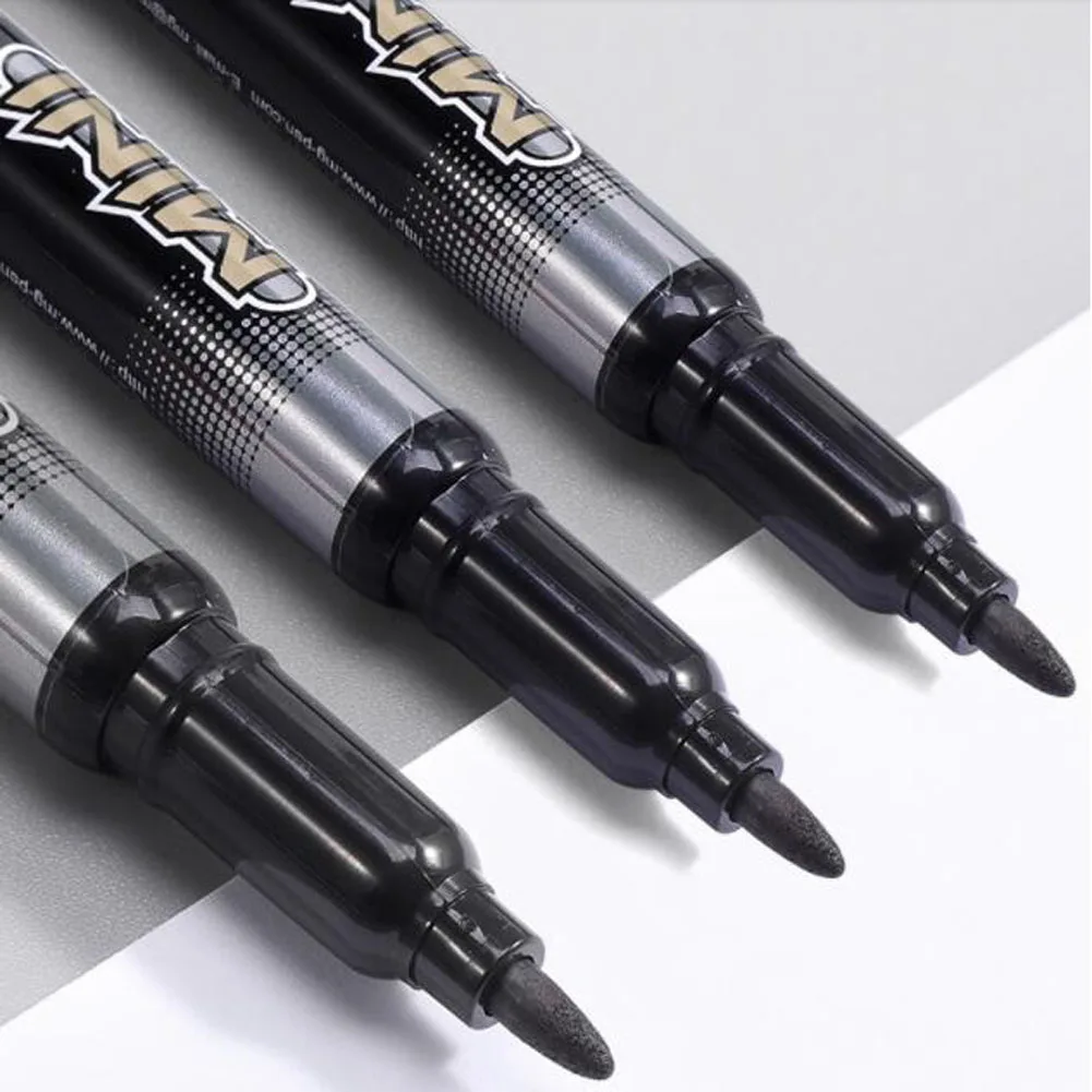 12 шт./корт. Мини Перманентная маркерная ручка с тонким наконечником для офиса