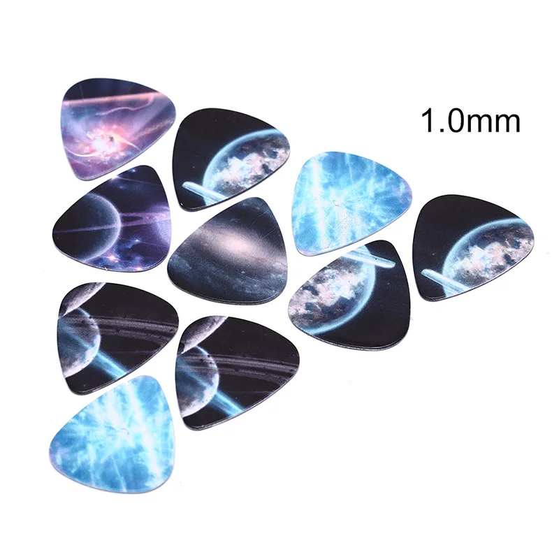 610 pcs durable gitarre picks für akustische elektrische gitarre bass klar plektrum 1 2 3 mm und 1pc pu leder schlüssel kette picks tasche