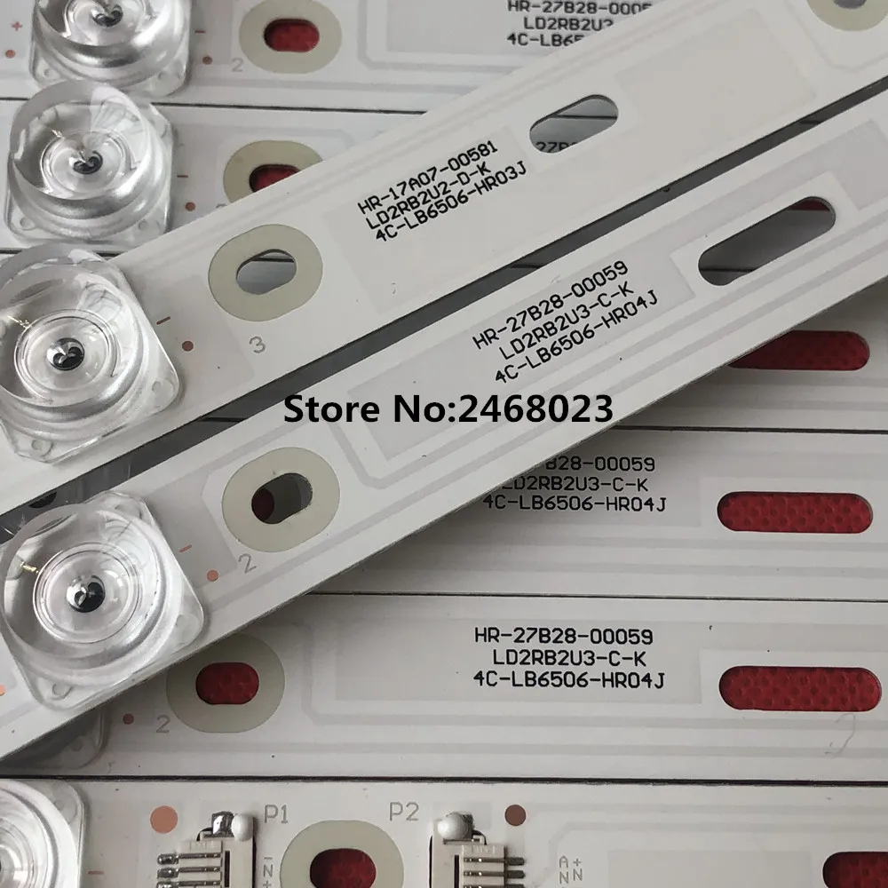 10 шт. Светодиодная лента для подсветки 65 см 4C-LB6506-YH02J 4C-LB6506-YH03J Thomson65UE6596 65UC6006S 65UC6586