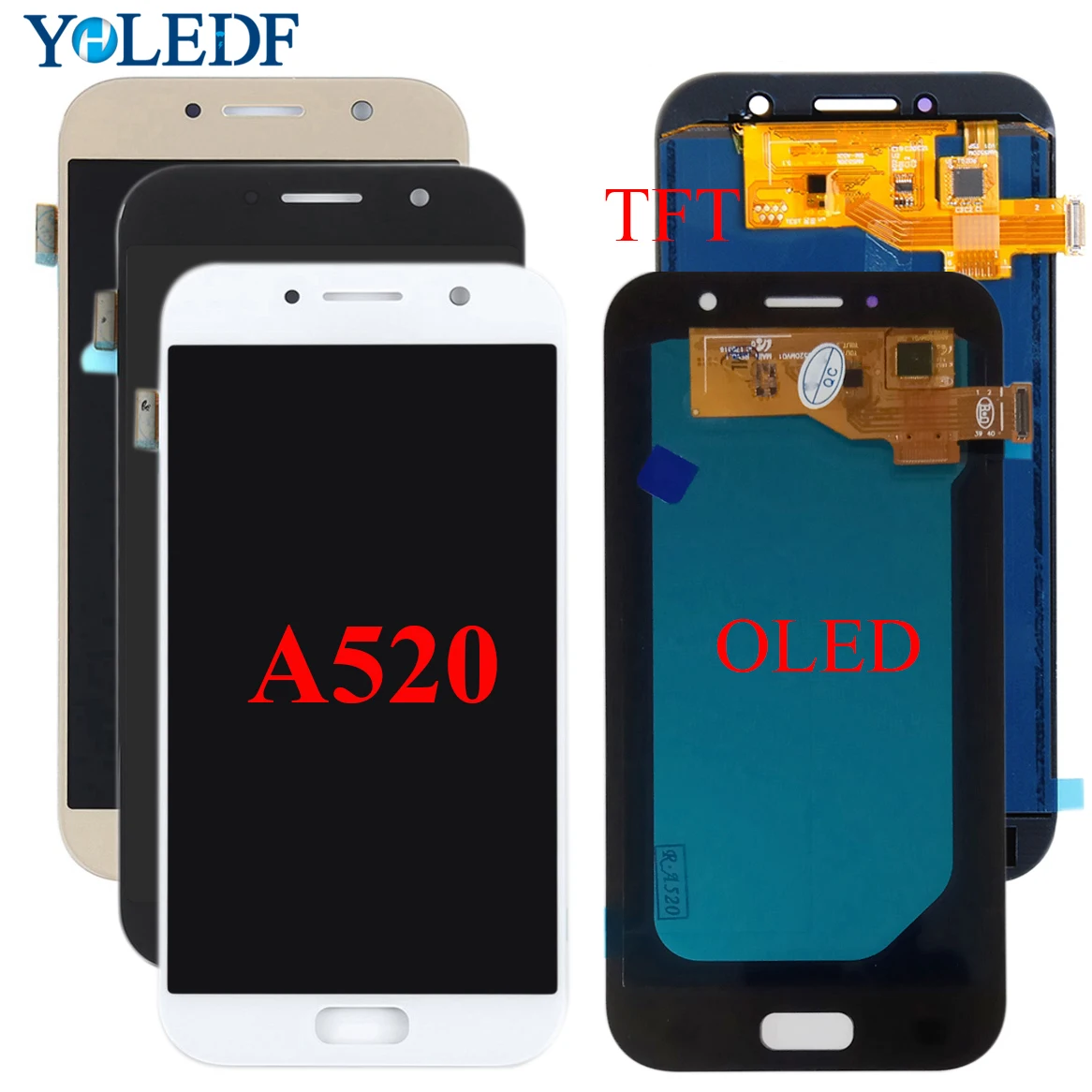 Супер Amoled A520 ЖК для Samsung Galaxy A5 2017 A520F A520F/DS A520K SM дисплей кодирующий преобразователь