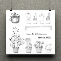 zhuoang succulent green plants clear stamp for scrapbooking rubber stamp seal paper craft clear stamps card making
