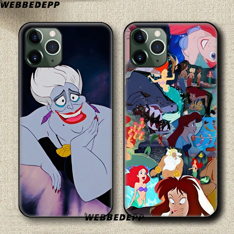 Мягкий силиконовый чехол Ursula с изображением Русалочки для Apple iPhone 11 Pro Xr Xs Max X или 10
