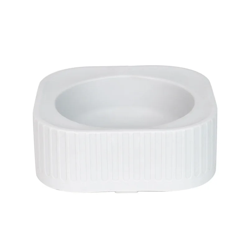 

New Pet Bowl Dog Solid Color Square Plastic Food Bowl Car Portable Cat Water Bowl Small Dog Feeding Bowl