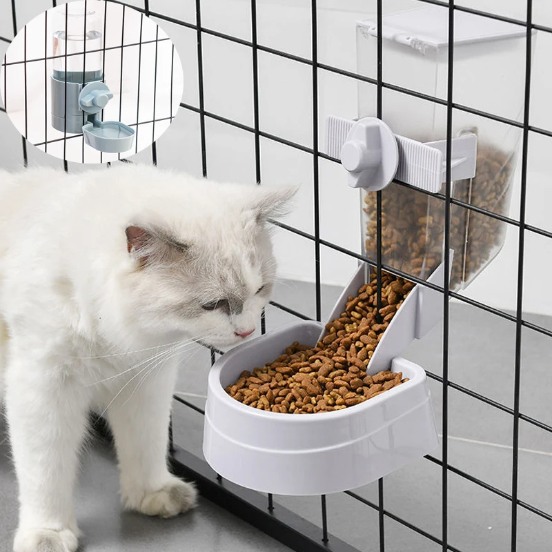 

500ml Pet Cats Automatic Feeder Pet Dog Feeder Self-administered Food Machine Cat Food Cat Bowl Anti-tipped Hanging Pet Supplies
