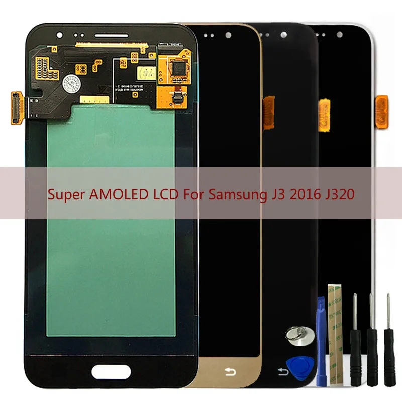 SzHAIyu супер AMOLED ЖК-дисплей + сенсорный экран для samsung Galaxy J3 2016 J320 J320F J320FN J320A J320M |