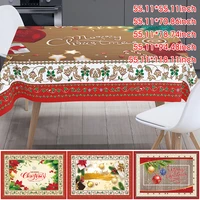 christmas decoration rectangular tablecloth waterproof anti oil stain fabric table cover xmas party decoration home decor 5 size