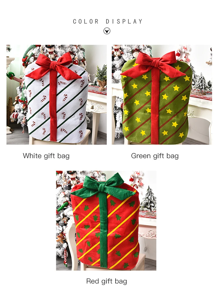 Оптовая продажа 11 видов рождественских чехлов для стульев Санта Клаус Снеговик