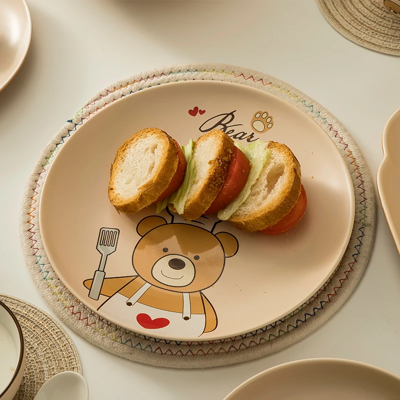 Детская фарфоровая посуда в виде медведя | Дом и сад