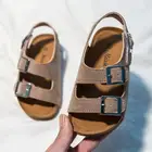 2021 летняя детская одежда Новый стиль пробковой подошве повседневная обувь на нескользящей подошве, детская обувь Размеры детские тапочки для мальчиков и девочек, сандалии для девочек
