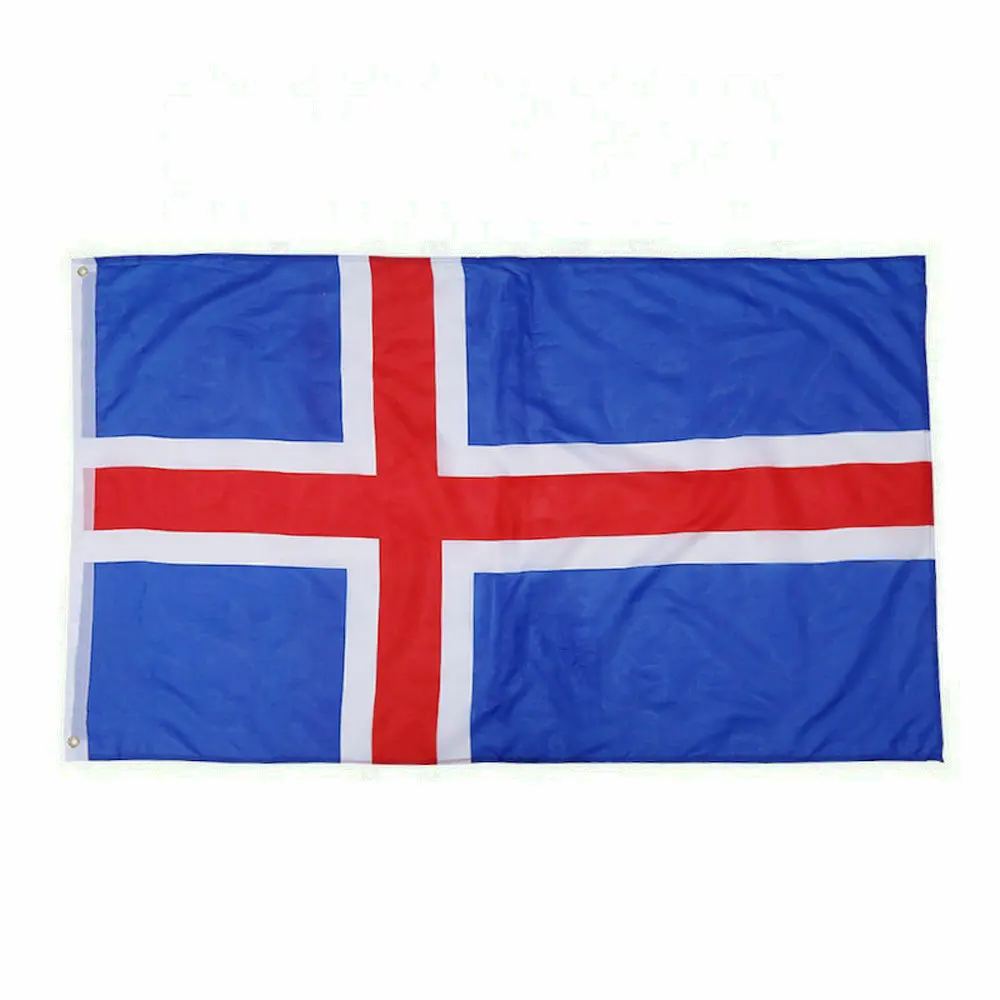 Xuthus Free Shipping 90*150cm 5*3 FT Iceland National Flag Banner Indoor Outdoor Decoration | Flags