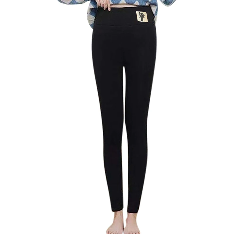 

Black Tight-fitting Plus Velvet Extra-thick Leggings Trousers Sweatpants High-waist Stretch-thick Cashmere Leggings Warm Pants