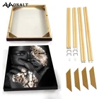 Фоторамка из натурального дерева, цифровая картина маслом сделай сам, рамка для картины с бриллиантами, большой размер, холст, Постер декоративная рамка для картины