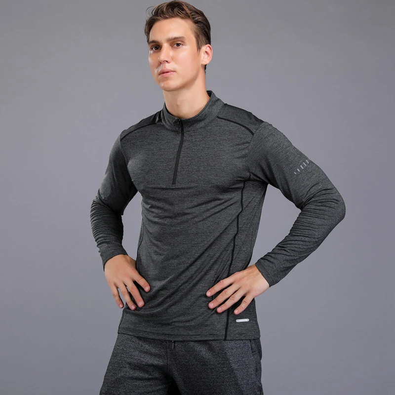 Осеннее спортивное пальто мужские футболки для бега с длинным рукавом куртка