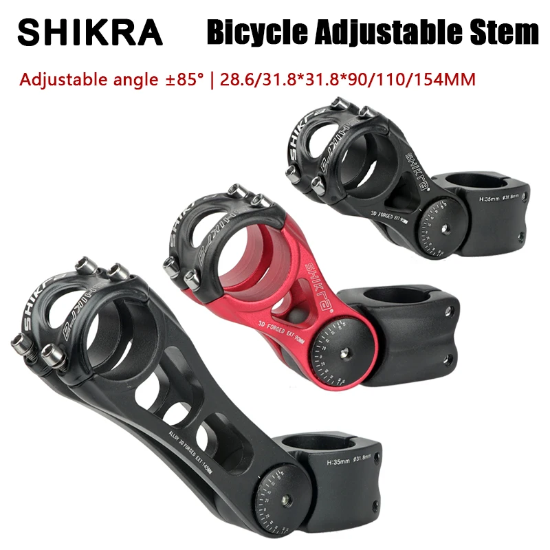 

Shikra Sk01 Bicycle Stem Mtb Power Road Mountain Bike Stem Adjustable Bridge Pipe Handlebar Table 31.8/28.6*90/110/145Mm Riser