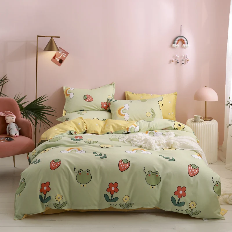 

Soft Microfiber 1 Bed Sheet Queen, 2 Pillow Shams And 1 Duvet Cover, King, Twin, Full Size, Bedding Set 4 In 1
