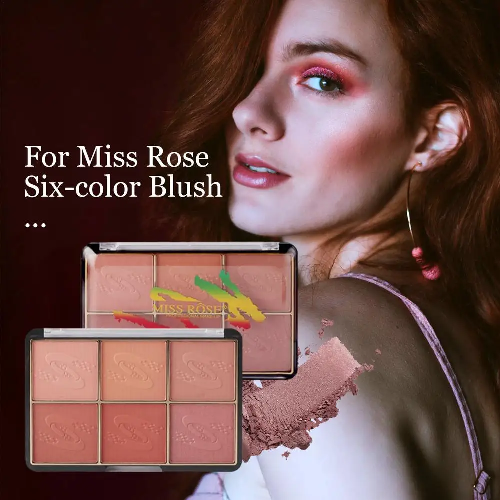 

For Miss Rose Six-color Blush Easy to Use Charming Matte Blush