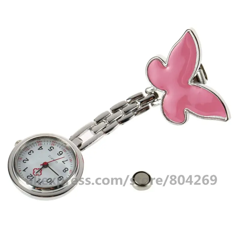 

100pcs/lot Wholesale Nurse Watch Four Leaf Metal Medical Watch Cute Candy Color Watches
