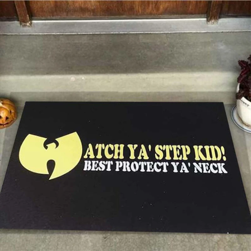 Детский желтый дверной коврик Watch Ya Step персонализированный деревянный для защиты
