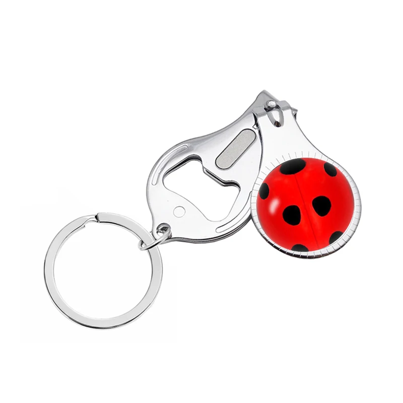 Брелок с божьей коровкой Косплей Леди Жук круг точками Брелки ключ Hoder вечерние
