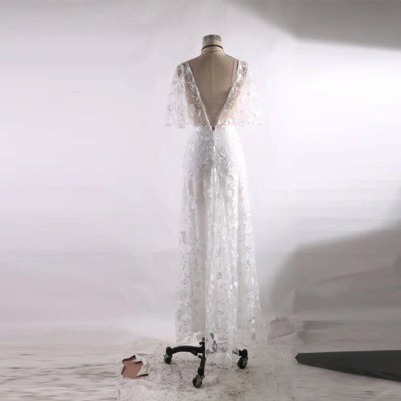 Элегантное Белое Женское длинное платье летнее Сексуальное Кружевное Платье