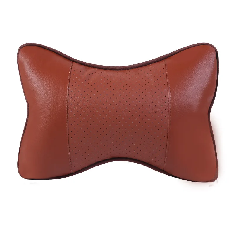 

Auto Car Neck Pillow Safety Car Seat Head Neck Auto Headrest Support Rest Cushion Car PU Leather Breathe Neck Pillows
