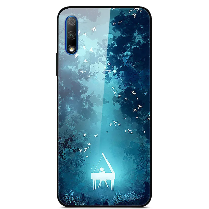 Роскошный чехол для huawei Honor 9X, чехол из закаленного стекла, силиконовый чехол для телефона huawei Honor 9X X9 9 X, чехол s для Honor 9X - Цвет: 40