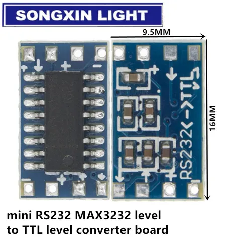 Новая и оригинальная плата преобразователя уровня mini RS232 MAX3232 для TTL платы последовательного преобразователя