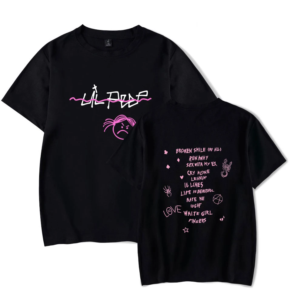 

New Rapper Lil Peep T Shirt Rap Hip hop LilPeep Men Cool Streetwear Trendy T-shirt Graphic Tee Hip Hop Fashion Women cool Tees