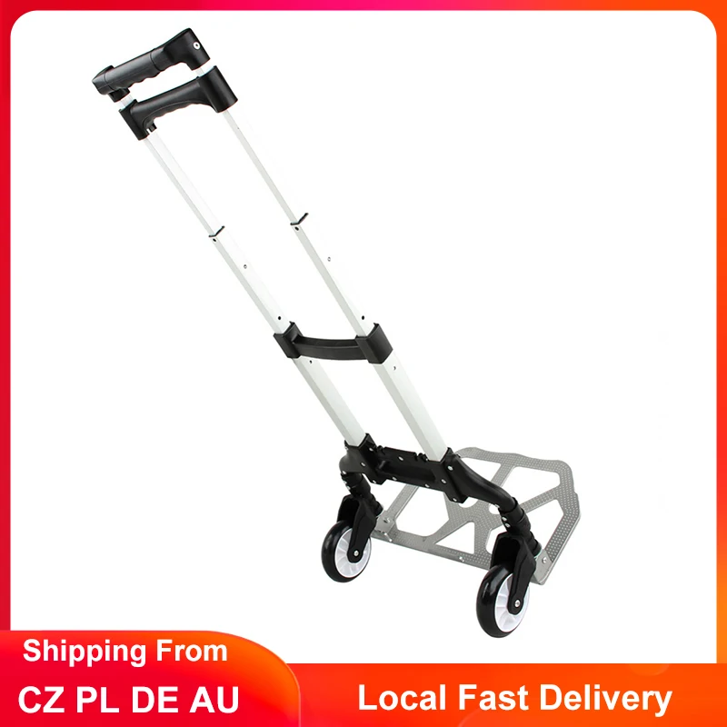 

80KG Heavy Duty Cart Folding Compact Aluminium Hand Truck Luggage Cart