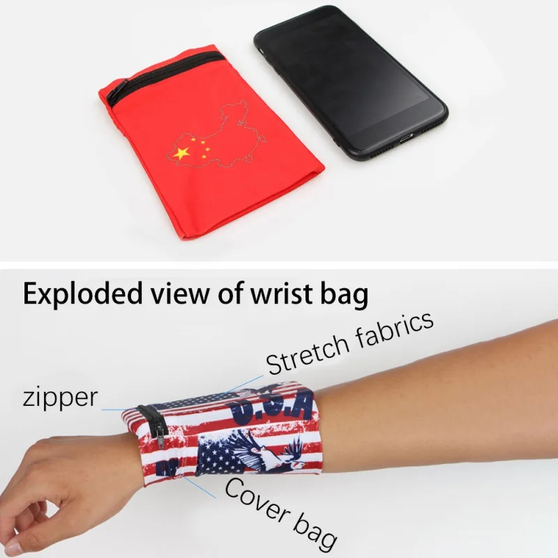 Портативная спортивная сумка на запястье с эластичной повязкой руку пояс для