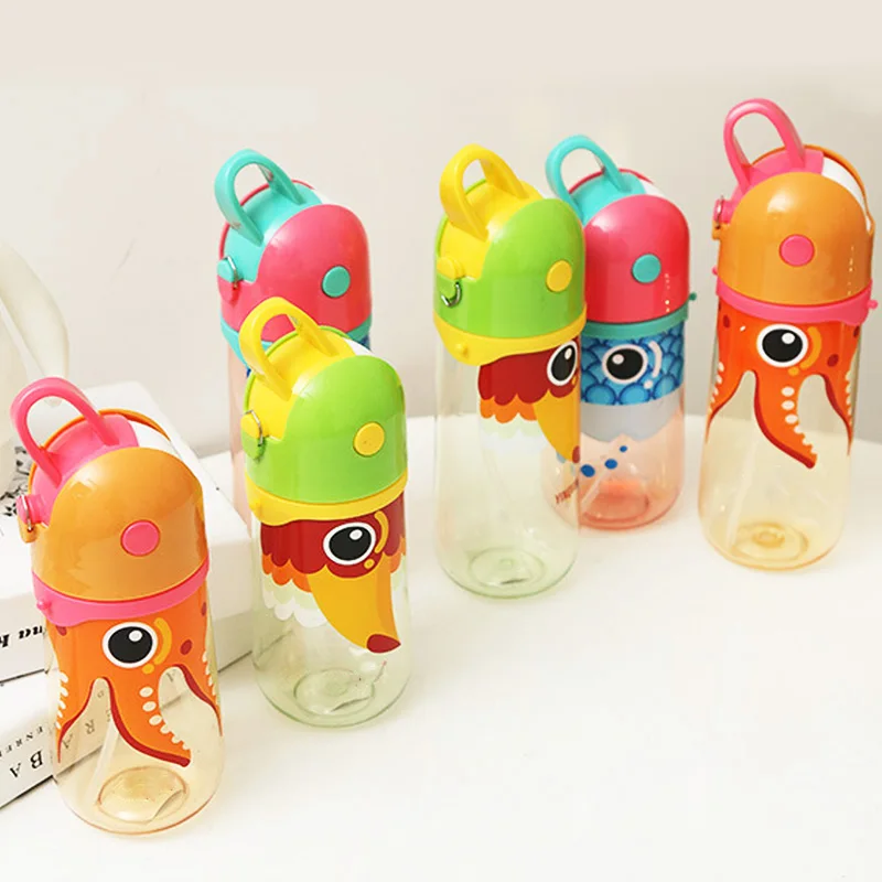 Пластиковая бутылка для воды с веревкой переноски и предотвращения утечки | Дом