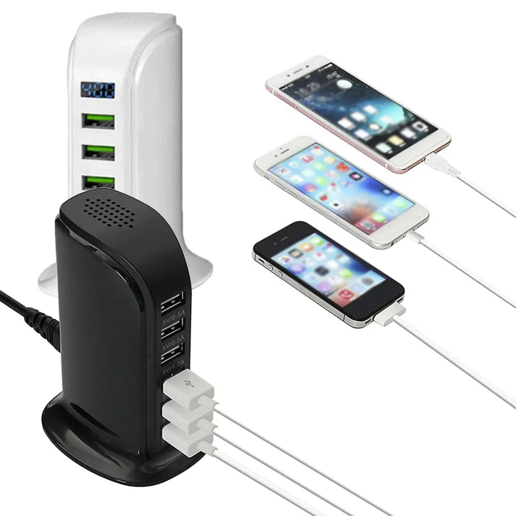 

Зарядное устройство Usb, 5 В, 4 а, 5 портов