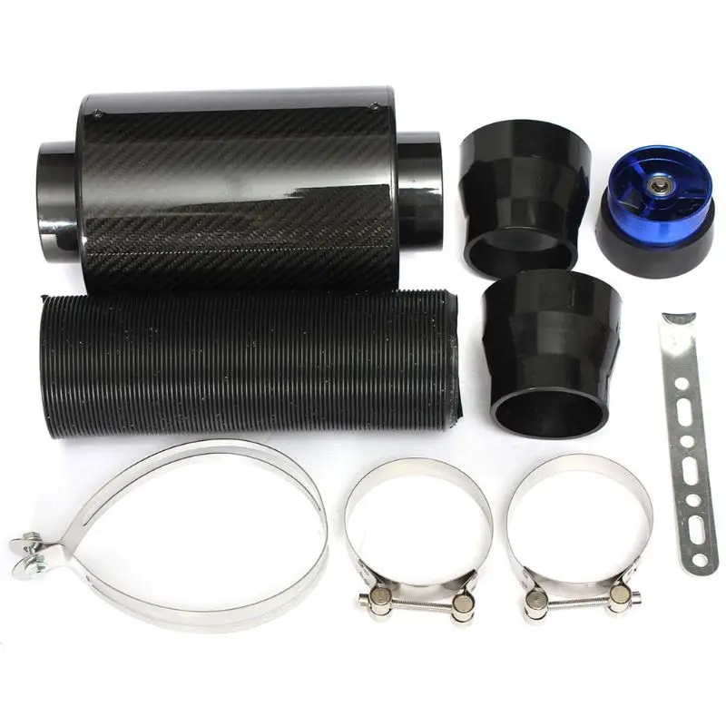 

1 Set 3'' Universal Universal Carbon Fiber Cold Air Filter Box Feed Enclosed Induction Intake