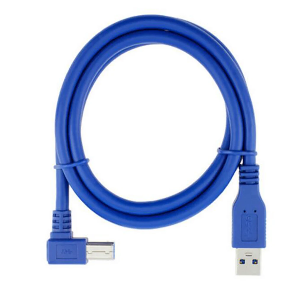 

90 Degree Right Angled USB 3.0 A Male AM to USB 3.0 B Type Male BM USB3.0 Cable For printer scanner HDD 0.6m 1m 1.8m 2FT 3FT 6FT