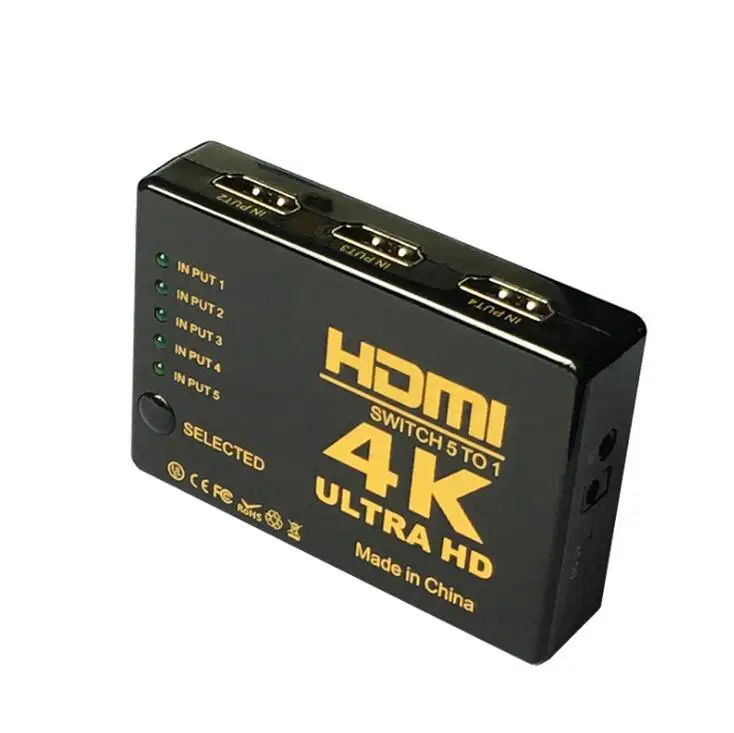 1 4 V мини Коммутатор HDMI 3D 1080p 5x1 5 портовый 4K переключатель сплиттер с