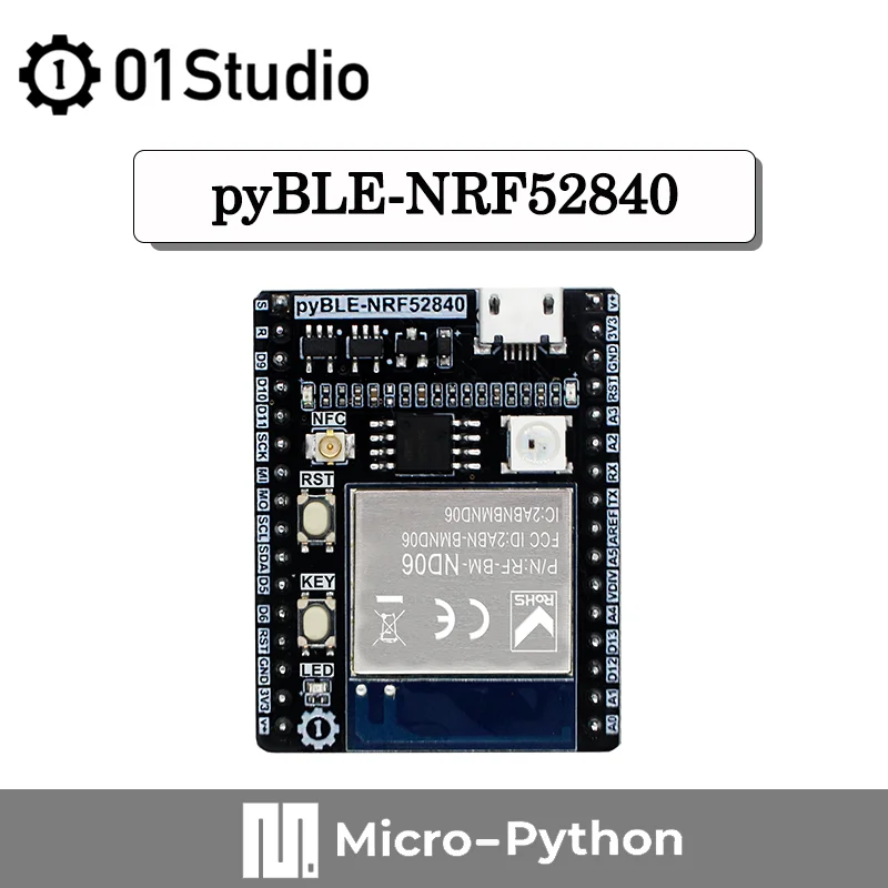 01Studio pyBLE NRF52840 Bluetooth модуль разработки демонстрационная плата низкая Мощность