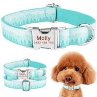 custom engraved name dogs collars personalized pet dog collars puppy medium large cat dog id tag adjustable nylon dog collars