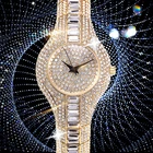 Часы MISSFOX женские с полностью алмазным покрытием, маленькие водонепроницаемые Роскошные Металлические, с браслетом, 30 мм