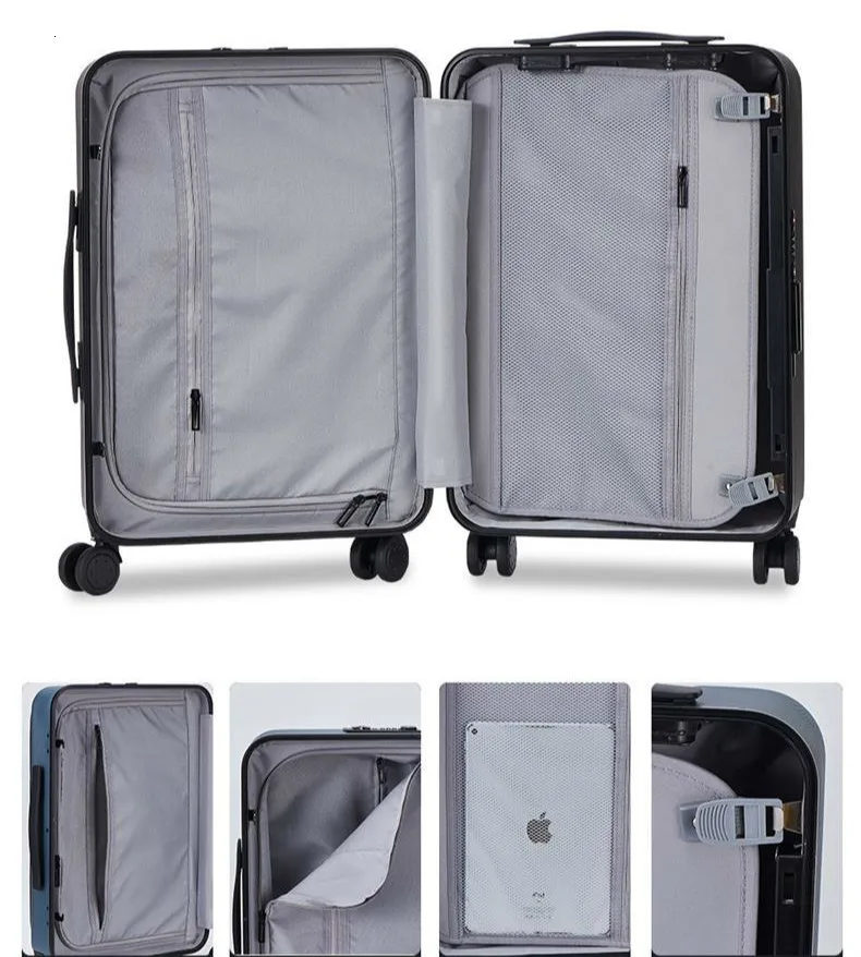Модный Дорожный чемодан с алюминиевой рамой на колесиках 26 дюймов дорожные сумки