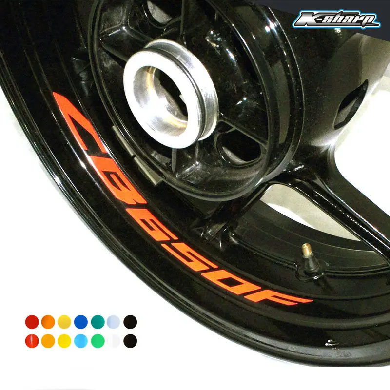 

Motorcycles Reflective sticker 8 X CUSTOM Inner Rim Decals Wheel Reflective Stickers STRIPES For HONDA CB650F cb 650f