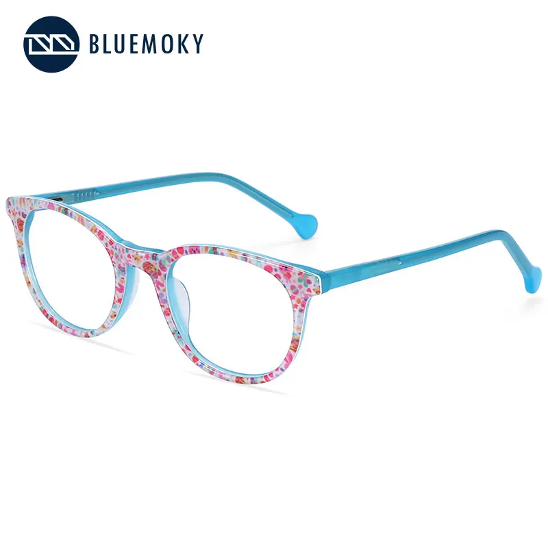 BLUEMOKY, оптические очки для близорукости, оправа для девочек, ацетат, модные очки, оправа для детей, прозрачные оправы для очков, детские очки - Цвет оправы: 002