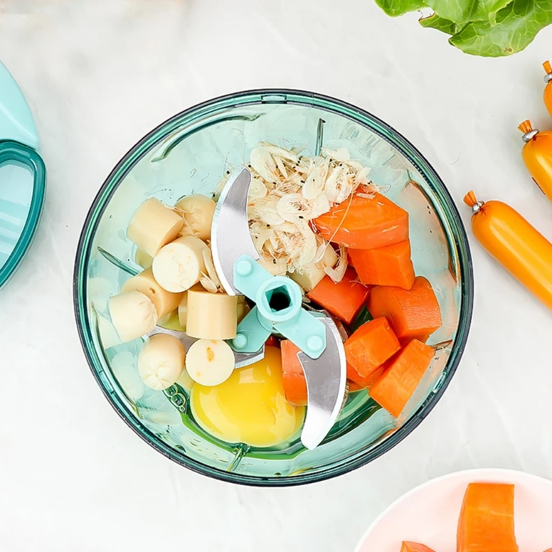 

Manual Food Processor Chopper Blender Slicer Safe Free Durable Portable Kitchen Household Vegetables Fruit Meat Processor