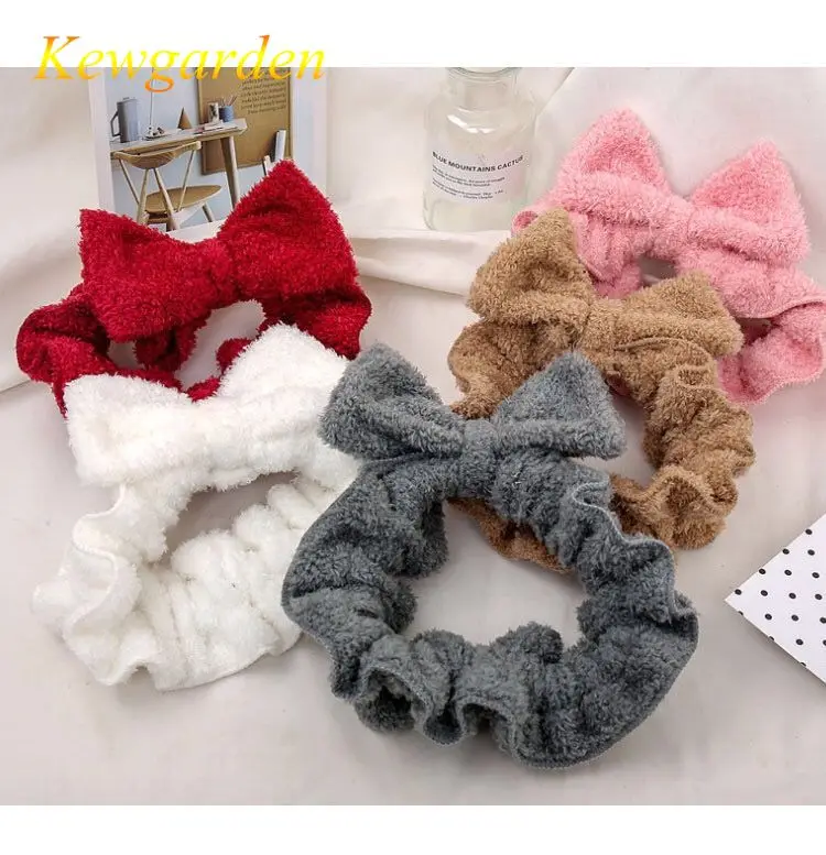 

Kewgarden Simple retro girl bow hair ribbon children hair accessories 4pcs