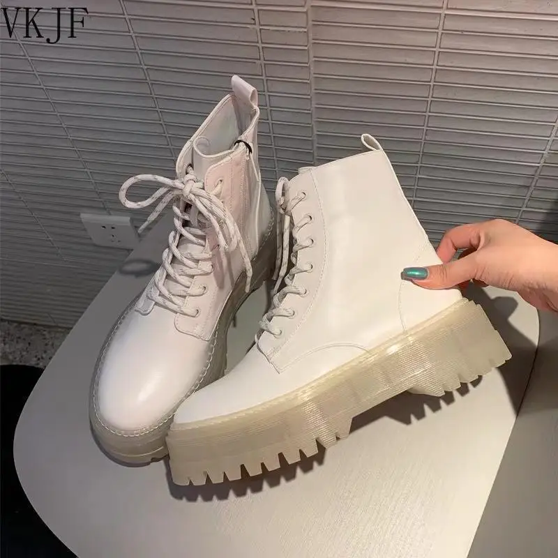 

Женские ботильоны на платформе, повседневные теплые офисные Ботинки на толстой подошве, Размеры 35-39, для зимы, 2021