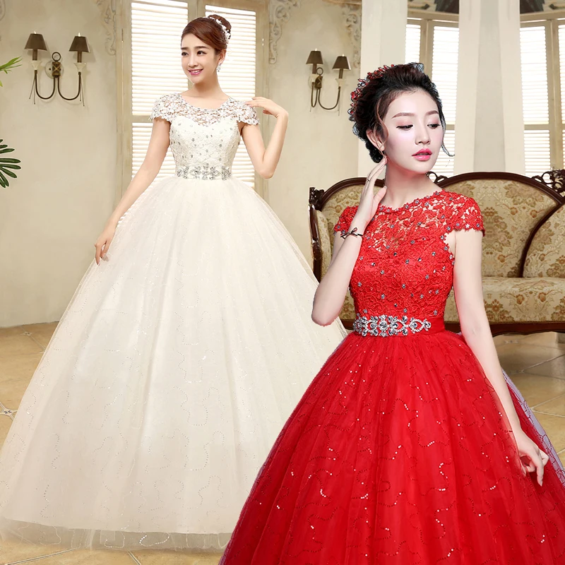 Бесплатная доставка красное свадебное платье 2019 белого размера плюс кружевное
